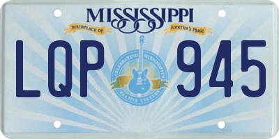 MS license plate LQP945