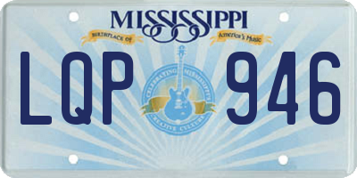 MS license plate LQP946