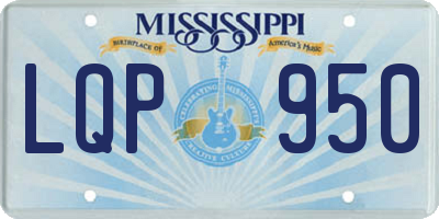 MS license plate LQP950