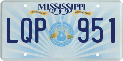 MS license plate LQP951