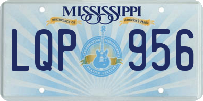 MS license plate LQP956