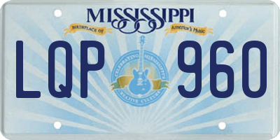 MS license plate LQP960