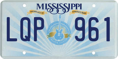 MS license plate LQP961