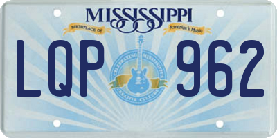 MS license plate LQP962