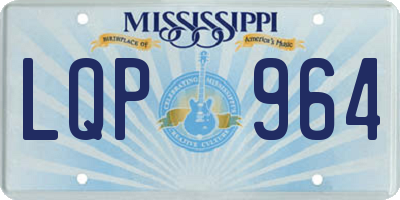 MS license plate LQP964