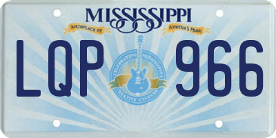 MS license plate LQP966