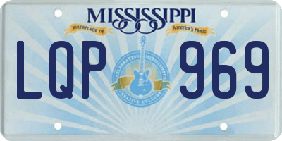 MS license plate LQP969