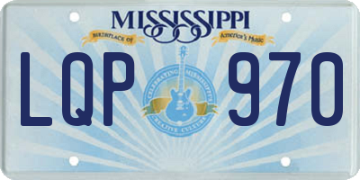 MS license plate LQP970