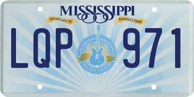 MS license plate LQP971