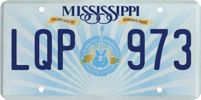 MS license plate LQP973