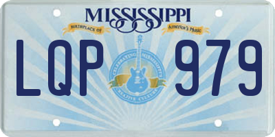 MS license plate LQP979