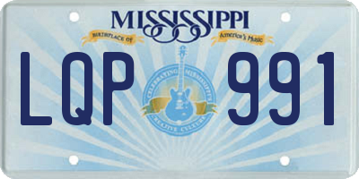 MS license plate LQP991