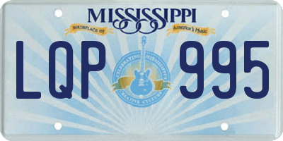 MS license plate LQP995