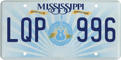 MS license plate LQP996