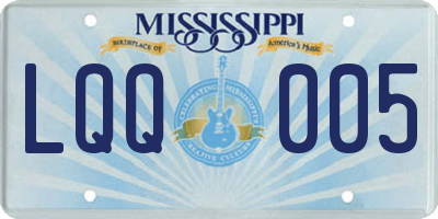 MS license plate LQQ005