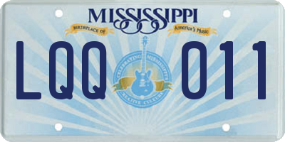 MS license plate LQQ011