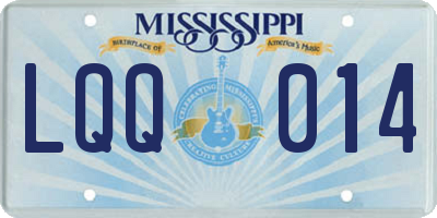 MS license plate LQQ014