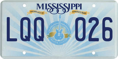 MS license plate LQQ026