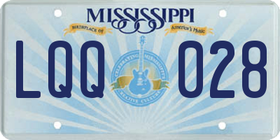 MS license plate LQQ028