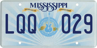 MS license plate LQQ029