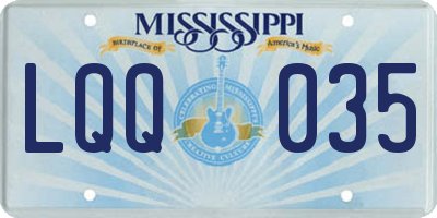 MS license plate LQQ035