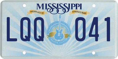 MS license plate LQQ041
