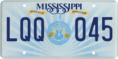 MS license plate LQQ045