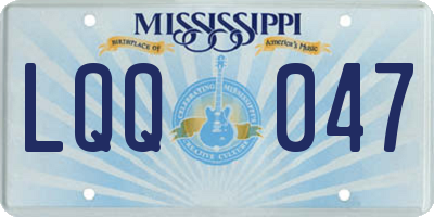 MS license plate LQQ047