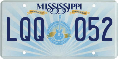 MS license plate LQQ052