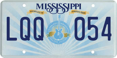 MS license plate LQQ054