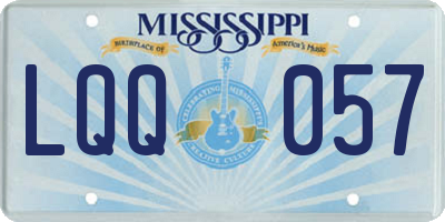 MS license plate LQQ057