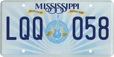 MS license plate LQQ058