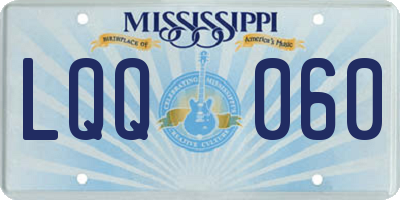 MS license plate LQQ060