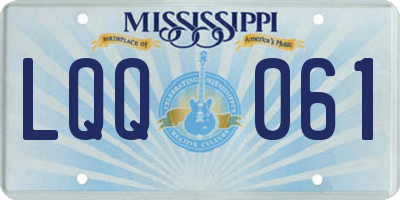 MS license plate LQQ061