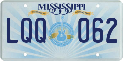 MS license plate LQQ062