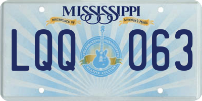 MS license plate LQQ063