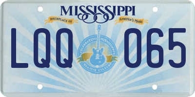 MS license plate LQQ065