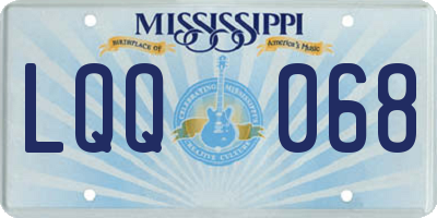 MS license plate LQQ068