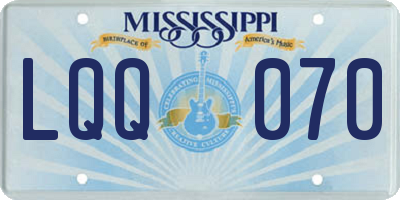 MS license plate LQQ070