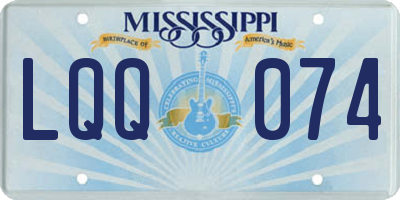 MS license plate LQQ074