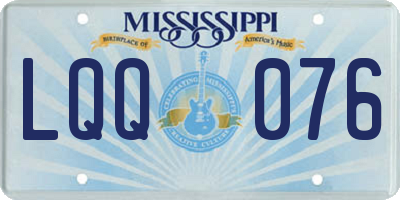 MS license plate LQQ076