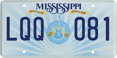 MS license plate LQQ081