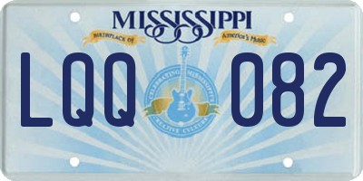 MS license plate LQQ082