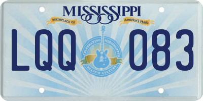 MS license plate LQQ083