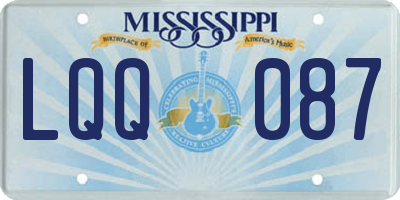 MS license plate LQQ087