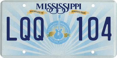 MS license plate LQQ104