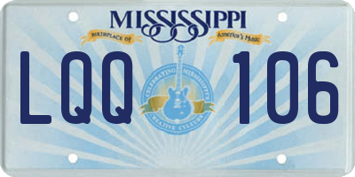 MS license plate LQQ106