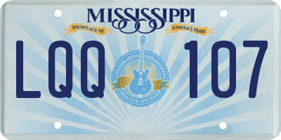 MS license plate LQQ107
