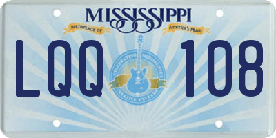 MS license plate LQQ108
