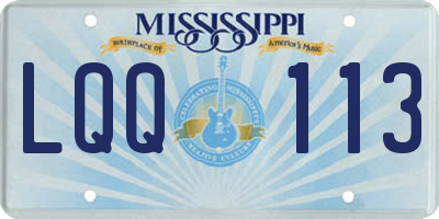 MS license plate LQQ113